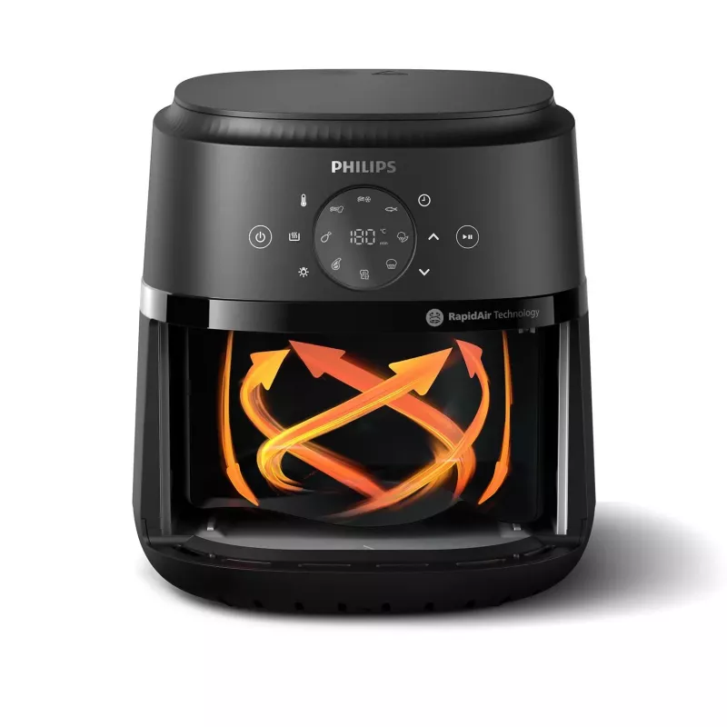 Fritadeira Philips série 2000 NA221/00 individual 4,2 L autónoma 1500 W fritadeira de ar quente preto, prateado