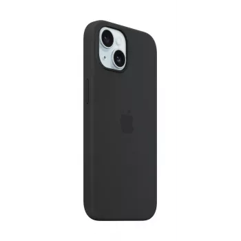 Capa de silicone com MagSafe para APPLE iPhone 15 – preto