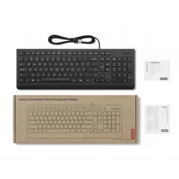 Teclado Lenovo 4Y41R64681 tamanho completo (100%) com fios USB nórdico preto — Home/Office