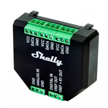 Sensor de temperatura incorporado Shelly Plus Add-On – sensor interior/exterior com fios, -20–40°C, 37×42×15 mm