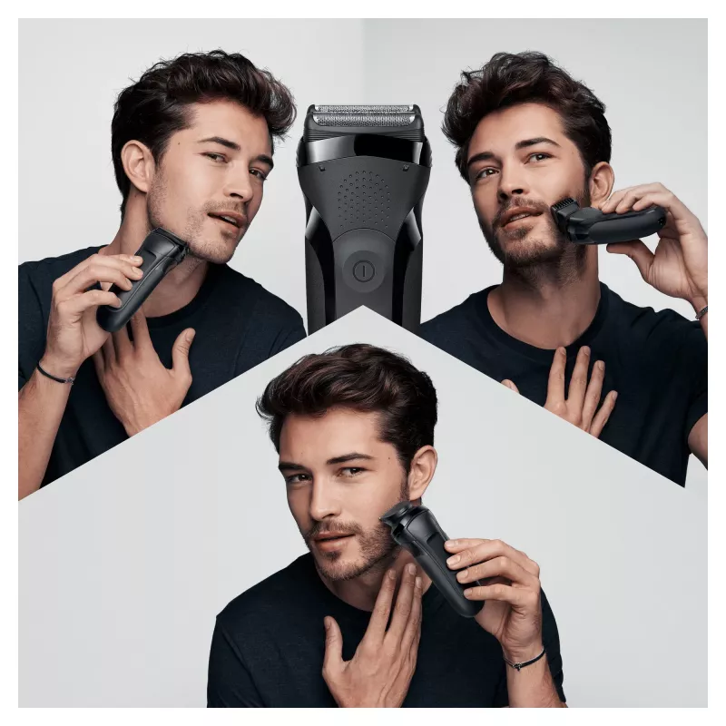 Máquina de barbear Braun Series 3 Shave&Style 300BT, máquina de barbear para homem, preto