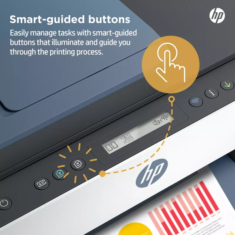 Impressora multifunções sem fios HP Smart Tank 7305, impressão frente e verso; copiadora, scanner