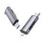 Leitor de cartões Ugreen 50706 USB/Micro-USB prateado