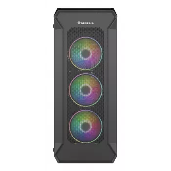 GENESIS Irid 505 ARGB Midi Tower preto, transparente