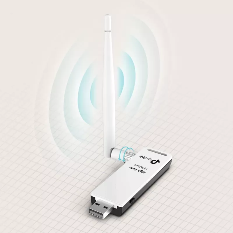 TP-Link TL-WN722N adaptador de rede, WLAN 150 Mbit/s, USB, Wi-Fi 4, 2,4 GHz
