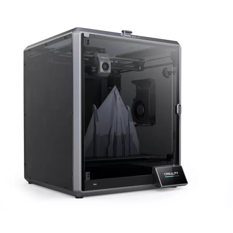 Impressora 3D Creality K1 Max – volume de impressão 300×300×300 mm, espessura de camada 0,10–0,35 mm, controlo tátil, preto