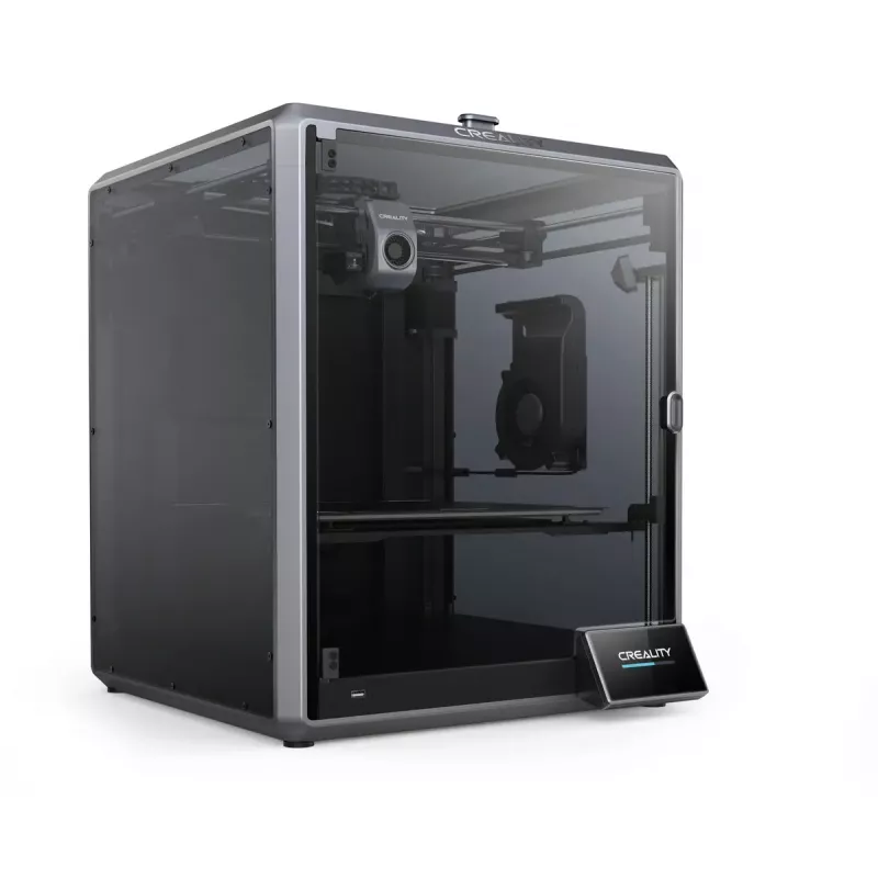 Impressora 3D Creality K1 Max – volume de impressão 300×300×300 mm, espessura de camada 0,10–0,35 mm, controlo tátil, preto