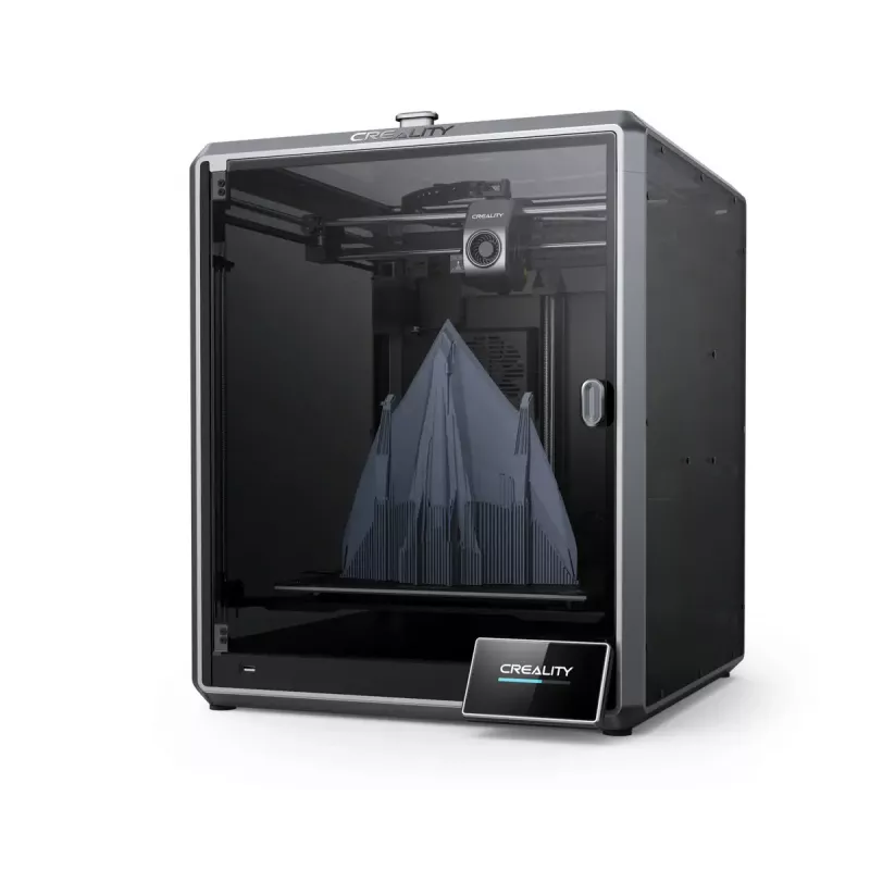 Impressora 3D Creality K1 Max – volume de impressão 300×300×300 mm, espessura de camada 0,10–0,35 mm, controlo tátil, preto