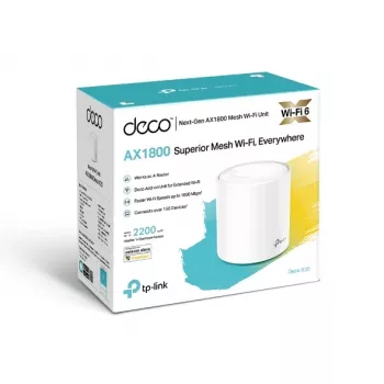 TP-Link AX1800 Whole Home Mesh Wi-Fi 6 System, branco, interno, router Mesh, energia, FCC