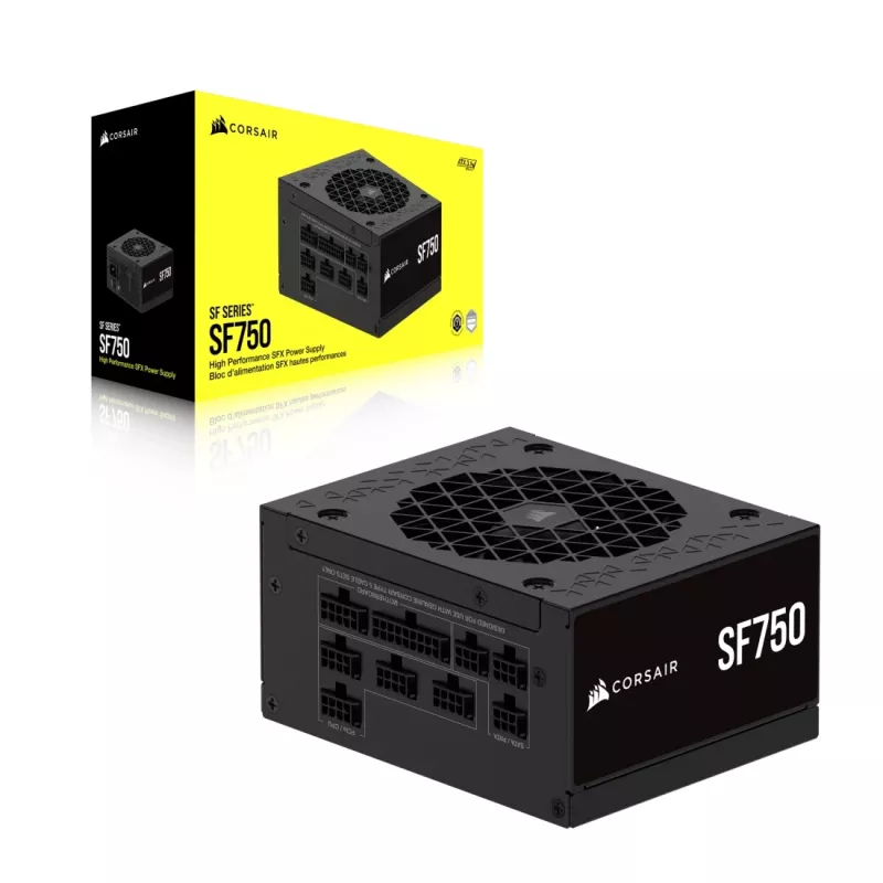 Fonte de alimentação CORSAIR - Série SF SF750 totalmente modular 80 Plus Platinum SFX
