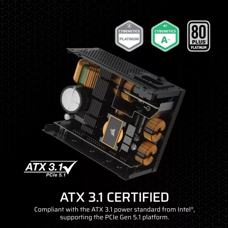 Fonte de alimentação CORSAIR - Série SF SF750 totalmente modular 80 Plus Platinum SFX
