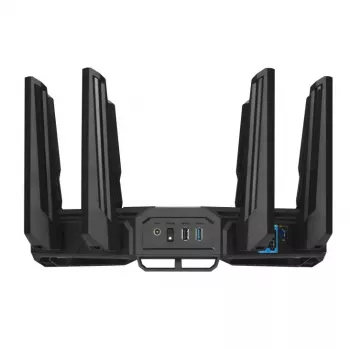 ASUS ROG Rapture GT-BE19000 router WLAN Multi-Gigabit Ethernet tri-band (2,4 GHz / 5 GHz / 6 GHz) preto, vermelho