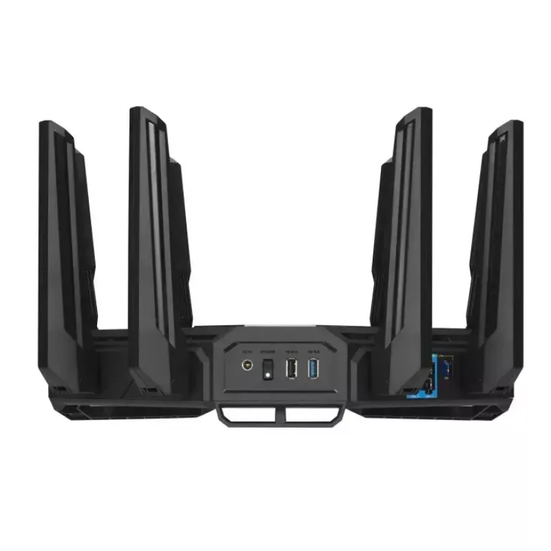 ASUS ROG Rapture GT-BE19000 router WLAN Multi-Gigabit Ethernet tri-band (2,4 GHz / 5 GHz / 6 GHz) preto, vermelho