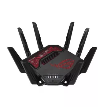 ASUS ROG Rapture GT-BE19000 router WLAN Multi-Gigabit Ethernet tri-band (2,4 GHz / 5 GHz / 6 GHz) preto, vermelho