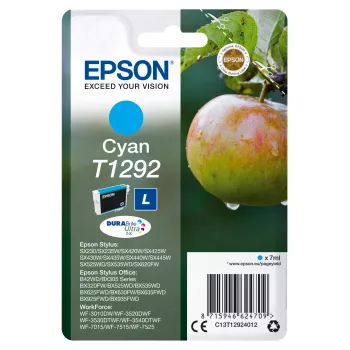 Epson embalagem individual ciano T1292 tinta DURABrite Ultra, ciano, 7 ml, 1 unid., 474 páginas