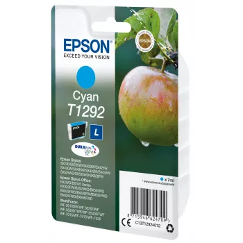 Epson embalagem individual ciano T1292 tinta DURABrite Ultra, ciano, 7 ml, 1 unid., 474 páginas