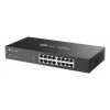 Switch Managed L2 Gigabit Ethernet TP-Link Omada ES216G — 16 x RJ-45 10/100/1000, 32 Gbit/s, 8000 MAC, preto, montagem em rack