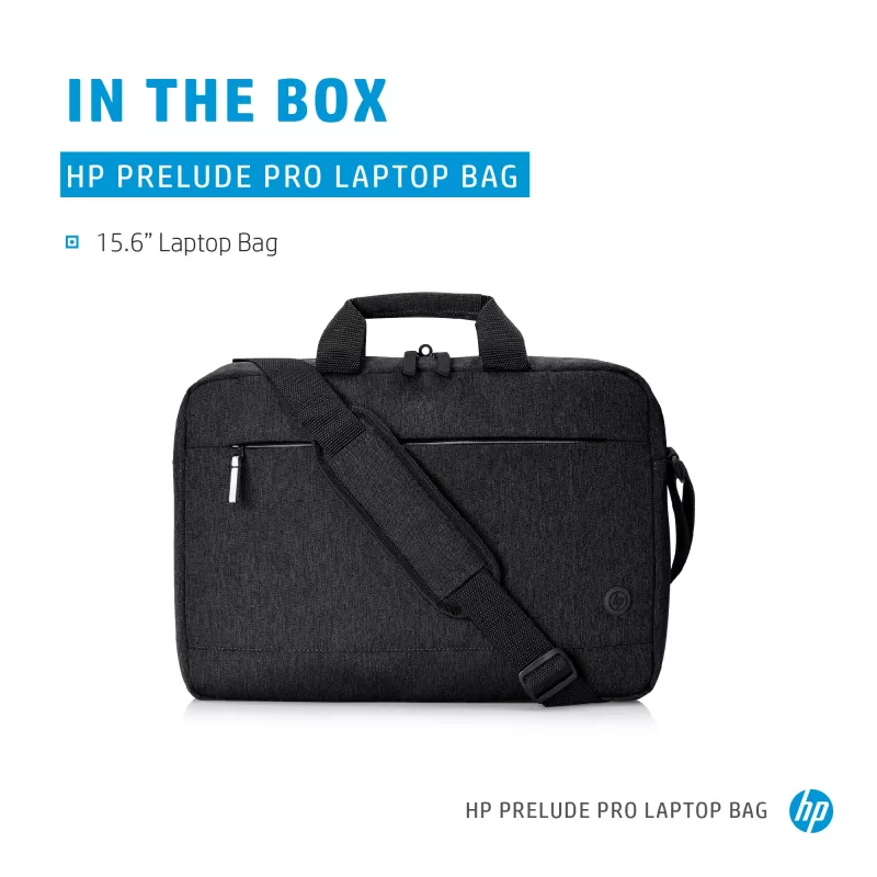 Mala messenger HP Prelude Pro bolsa para portátil de 15,6 polegadas, tecido, cinzento, adequada para até 39,6 cm, peso 380 g