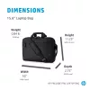 Mala messenger HP Prelude Pro bolsa para portátil de 15,6 polegadas, tecido, cinzento, adequada para até 39,6 cm, peso 380 g
