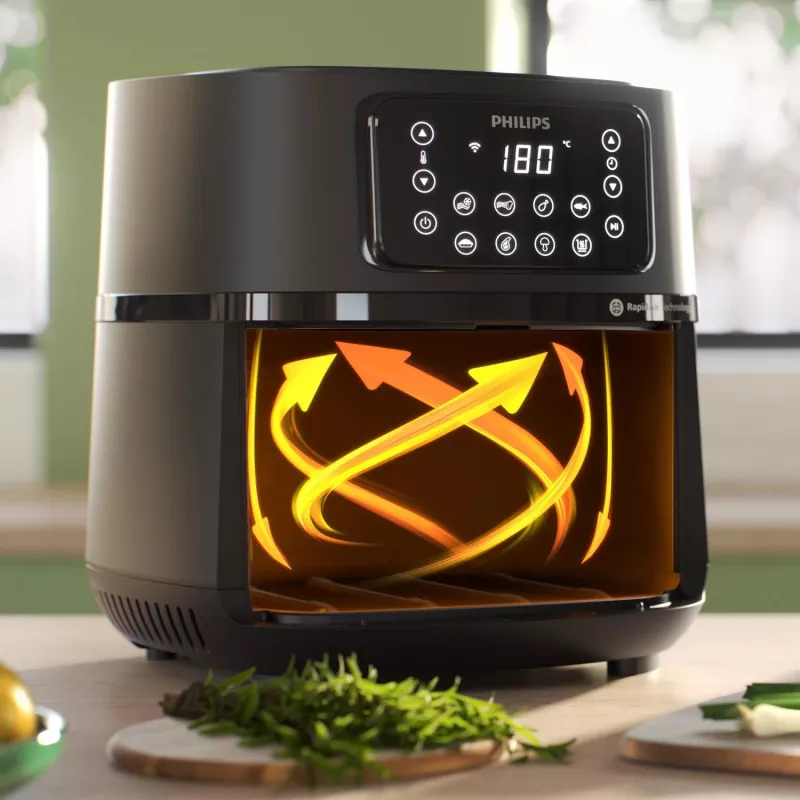 Philips série 5000 Airfryer HD9285/90 XXL Connected, fritadeira de ar quente, 7,2 L, 1,4 kg, Rapid Air, 40 °C, 200 °C