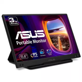 Monitor portátil ASUS ZenScreen MB166C 15,6 polegadas Full HD IPS LED 1920x1080, 250 cd/m², 5 ms, alimentação USB-C