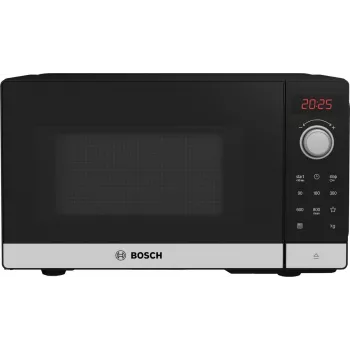 Bosch Serie 2 FFL023MS2 Micro-ondas Preto, Aço inoxidável Micro-ondas solo Bancada 20 L 800 W