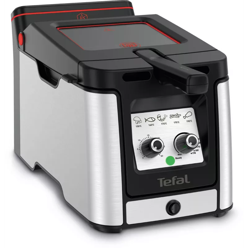 Tefal Clear Duo FR600D10 fritadeira, 3,5 l, 2000 W, aço inoxidável/preto