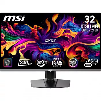 MSI MPG 322URX QD-OLED Monitor de computador 80 cm (31,5 polegadas) 3840 x 2160 píxeis 4K Ultra HD Preto