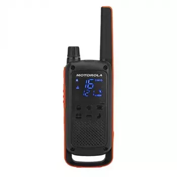 Rádio bidirecional Motorola Talkabout T82, 16 canais, 500 mW, alcance até 10 km, NiMH recarregável, Micro-USB, ecrã LED