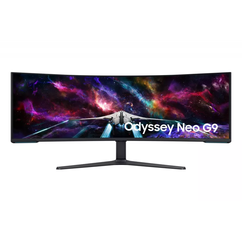Samsung G95NC Monitor de computador 144,8 cm (57 polegadas) 7680 x 2160 píxeis Dual UHD LED Preto, Branco