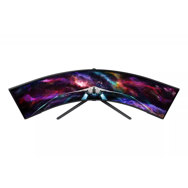 Samsung G95NC Monitor de computador 144,8 cm (57 polegadas) 7680 x 2160 píxeis Dual UHD LED Preto, Branco