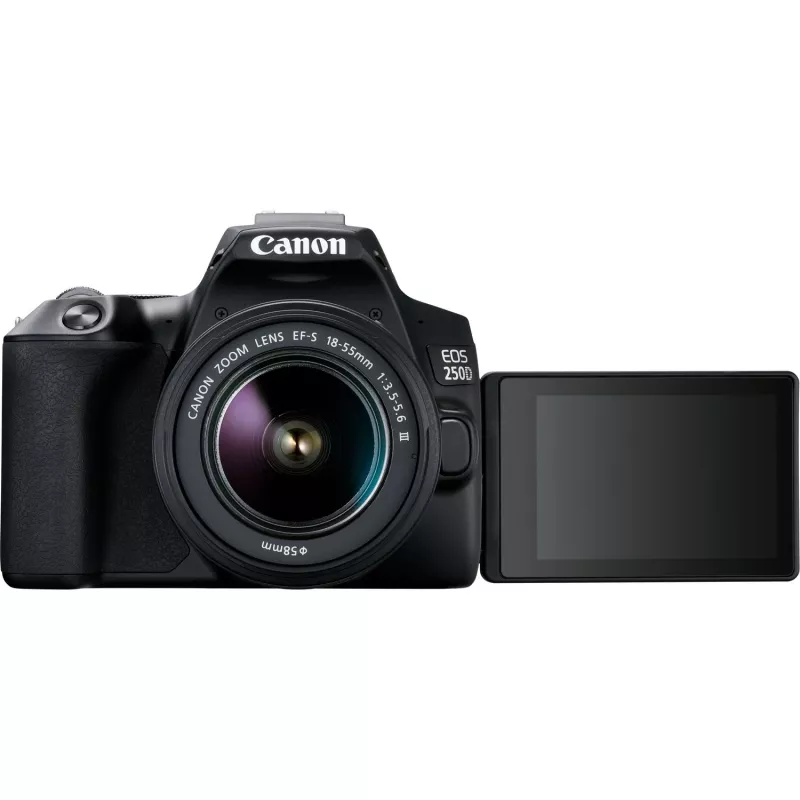 Canon EOS 250D + EF-S 18-55mm f/3.5-5.6 III Kit de câmara SLR 24,1 MP CMOS 6000 x 4000 píxeis Preto