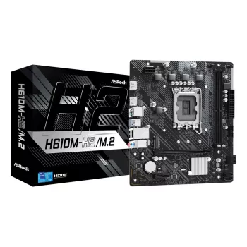 ASRock Motherboard H610M-H2/M.2 LGA1700 Intel H610 2 X DDR4 2 X HDMI 2.1 TMDS Compatível mATX