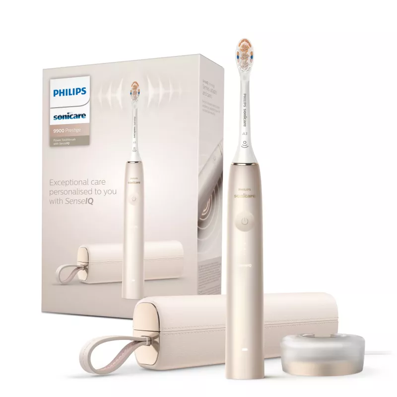 Philips Sonicare DiamondClean Prestige 9900 series DiamondClean Prestige HX9992/11 escova de dentes sónica com SenseIQ – champanhe