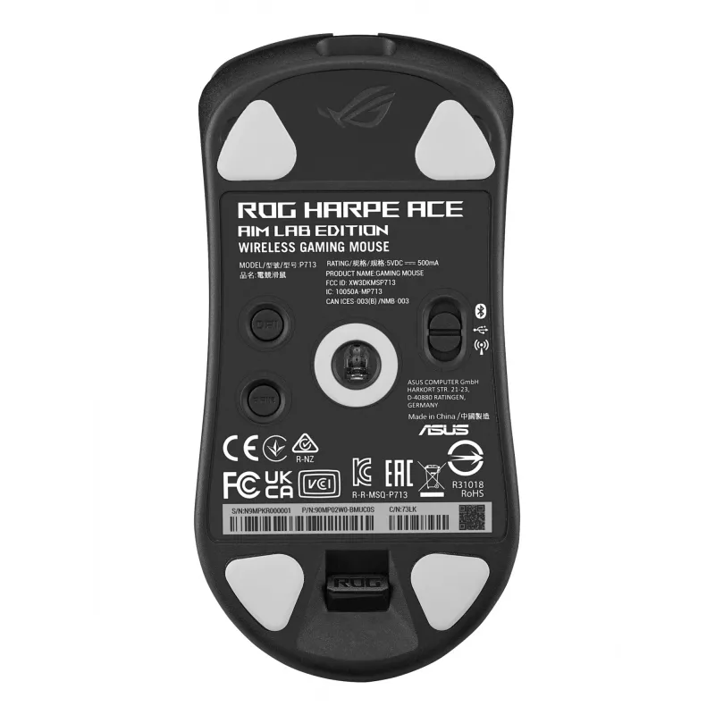 ASUS ROG Harpe Ace Aim Lab Edition rato gaming ambidestro RF Wireless + Bluetooth + USB Type-A ótico 36000 DPI