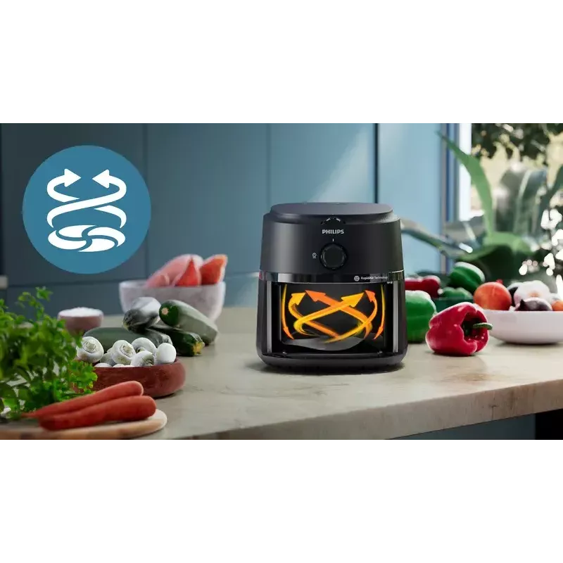 Fritadeira de ar quente Philips NA231/00 2000 Series — 6,2 L, 1700 W, 13 programas, tecnologia Rapid Air com menos gordura