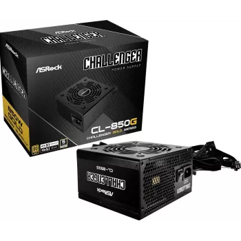 Fonte de alimentação ASROCK Challenger Cl-850g 850w 80+ Gold preto ATX