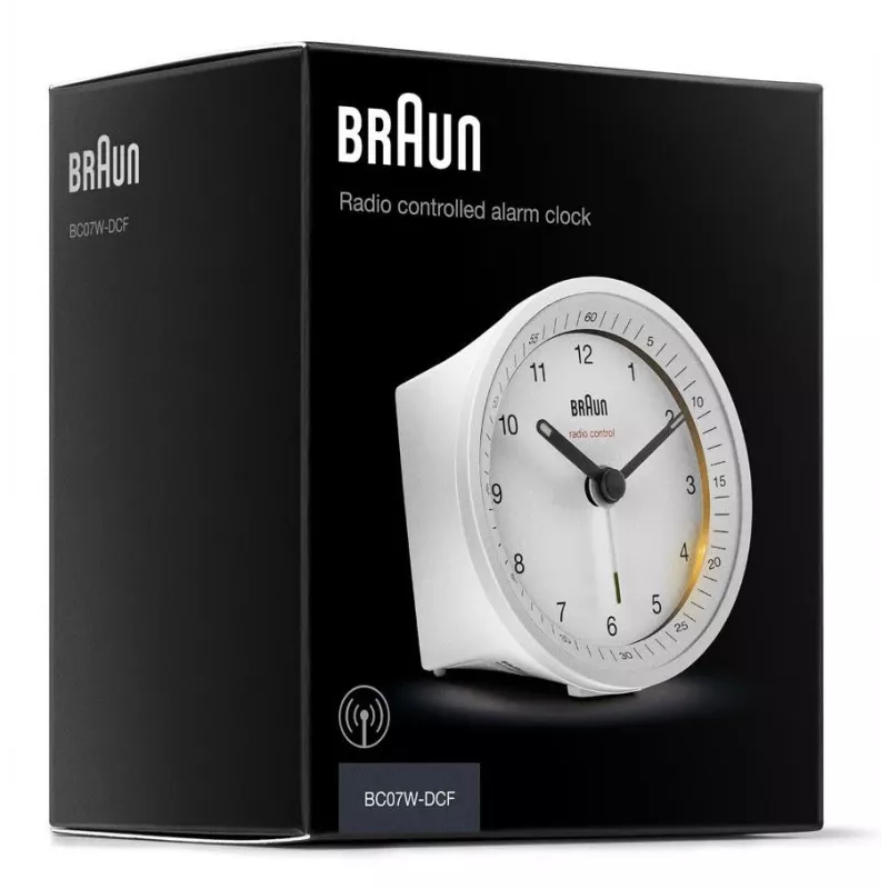 Despertador de quartzo Braun BC07W-DCF branco