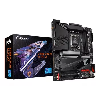 Placa-mãe GIGABYTE Z790 AORUS ELITE AX - Compatível com Intel Core 14.ª geração, 16*+2+1 fases Digital VRM, até 7600 MHz DDR5 (OC), 4x PCIe 4.0 M.2, Wi-Fi 6E, 2,5 GbE LAN, USB 3.2 Gen 2x2