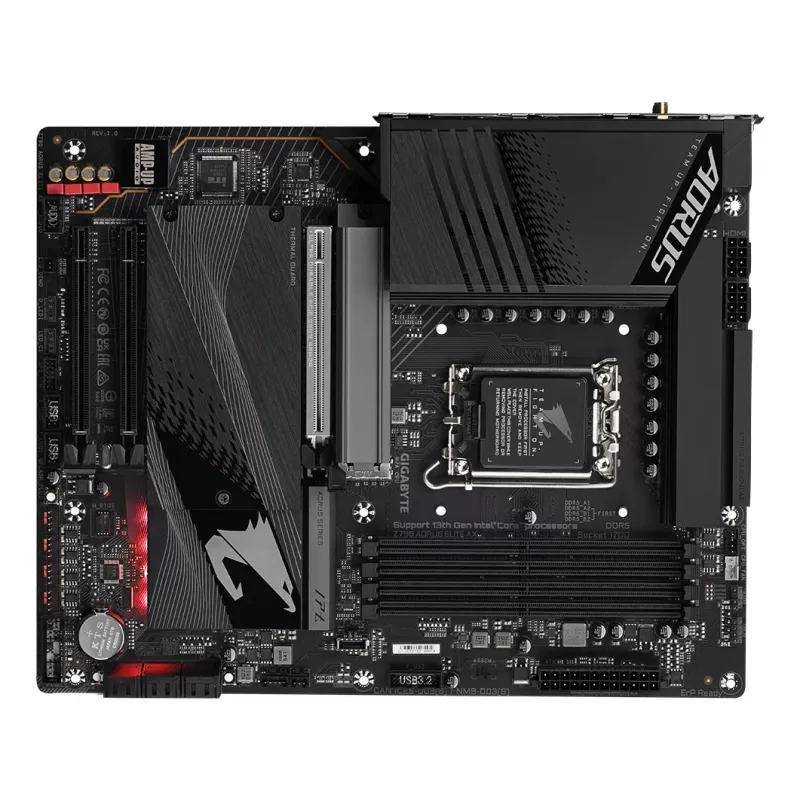 Placa-mãe GIGABYTE Z790 AORUS ELITE AX - Compatível com Intel Core 14.ª geração, 16*+2+1 fases Digital VRM, até 7600 MHz DDR5 (OC), 4x PCIe 4.0 M.2, Wi-Fi 6E, 2,5 GbE LAN, USB 3.2 Gen 2x2