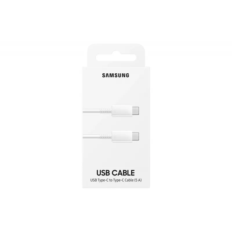 Samsung EP-DN975 - cabo USB - USB-C (M) para USB-C (M) - USB 2.0 - 1 m - alimentação USB (5A, 100 W) - branco - para Galaxy Note10, Note10+, Note10+