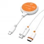 j5create JVAW62 ScreenCast USB-C® extensor de ecrã sem fios HDMI™, branco e laranja