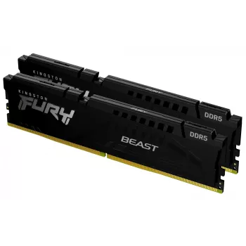 Kingston Technology FURY Beast 32GB 5600MT/s DDR5 CL36 DIMM (Kit de 2) preto