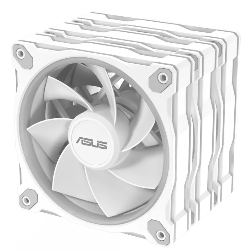 Ventoinha para caixa ASUS Prime MR120 120 mm 1600 RPM branca (pack de 3, LED, 58 CFM, 23 dB)