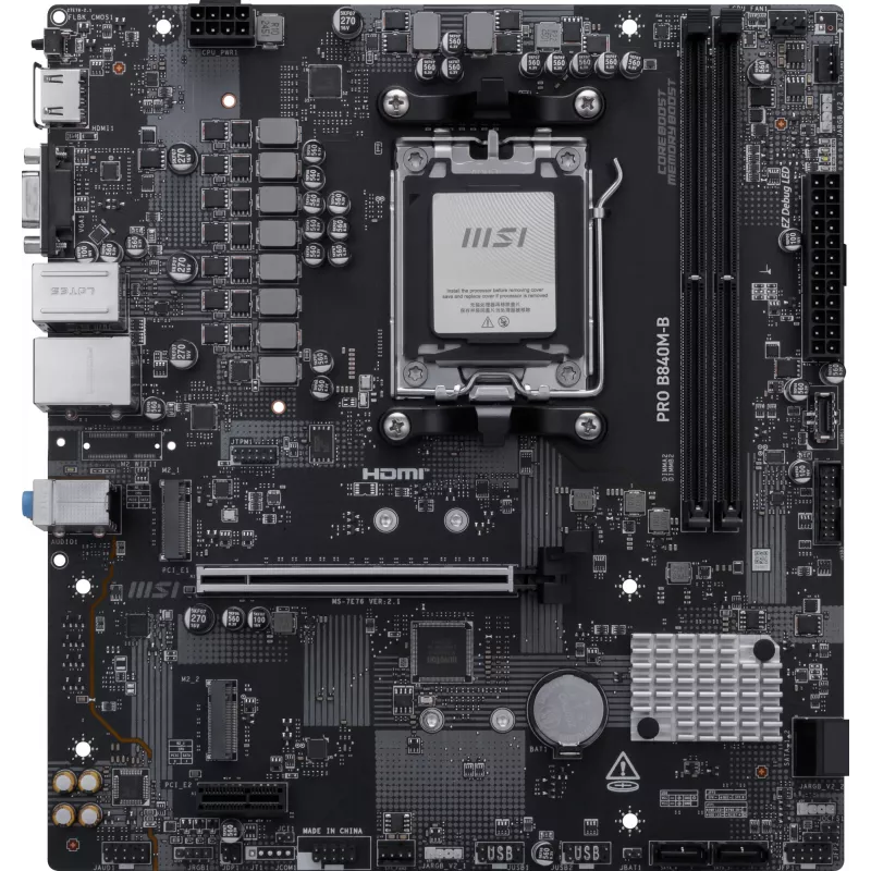 Placa-mãe MSI PRO B840M-B AMD B840 Socket AM5 micro ATX