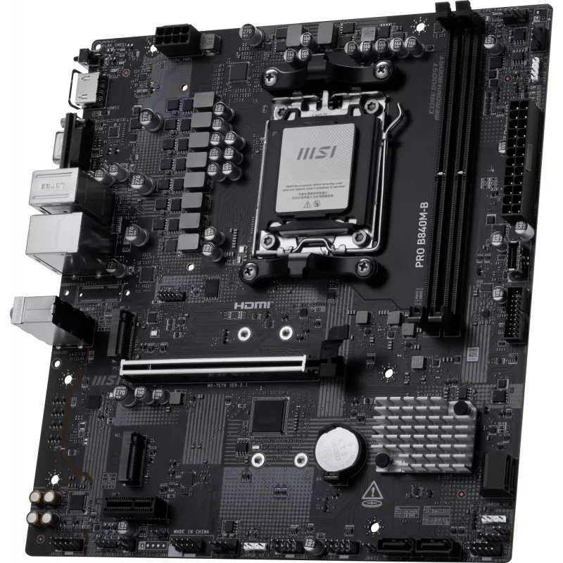 Placa-mãe MSI PRO B840M-B AMD B840 Socket AM5 micro ATX