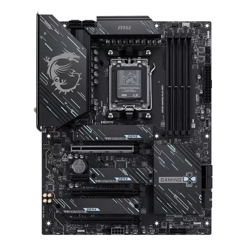 Placa-mãe MSI X870E GAMING PLUS WIFI AMD X870E Socket AM5 ATX
