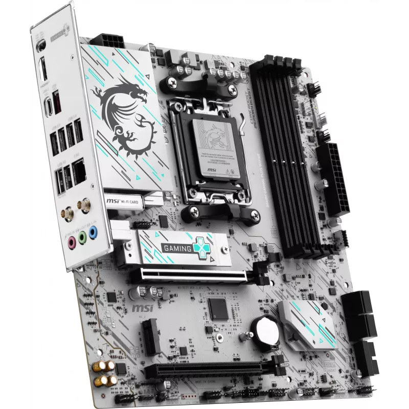 Placa-mãe MSI B840M GAMING PLUS WIFI6E microATX, Socket AM5, DDR5 até 256 GB, Wi-Fi 6E, 2,5GbE, M.2 x2, HDMI 2.1
