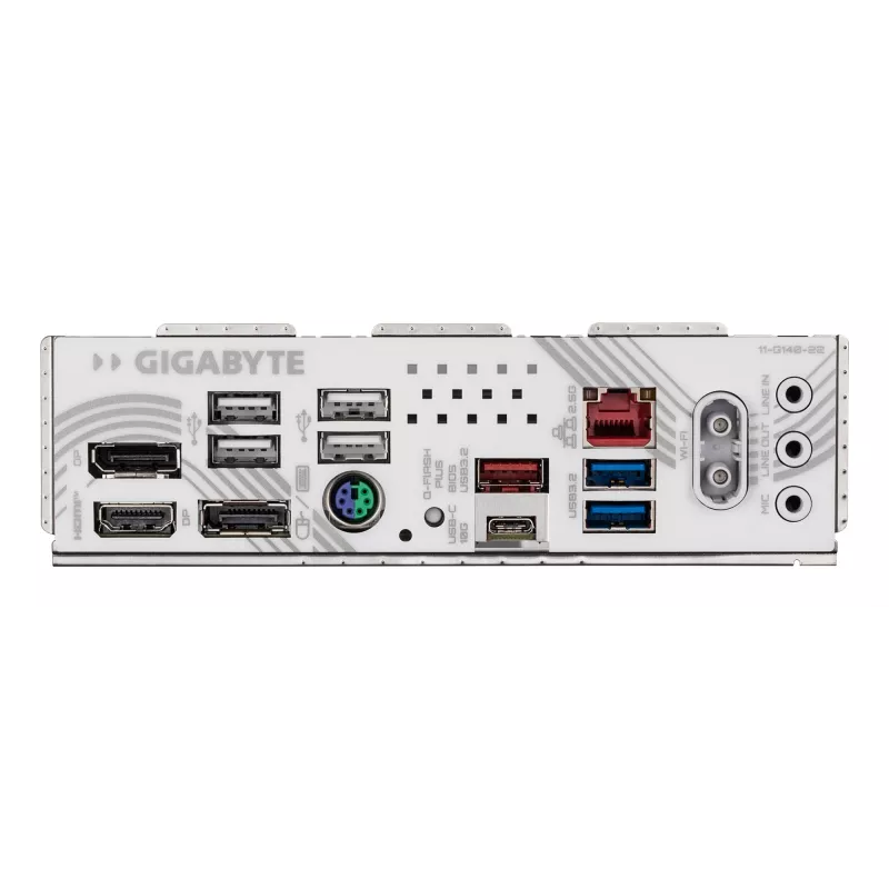 Placa-mãe GIGABYTE B850M EAGLE WIFI6E ICE - CPUs AMD Ryzen 9000 Series, VRM digital 8+2+2 fases, DDR5 até 8200 MHz (OC), 1xPCIe 5.0 + 1xPCIe 4.0 M.2, Wi-Fi 6E, 2,5 GbE LAN, USB 3.2 Gen 2