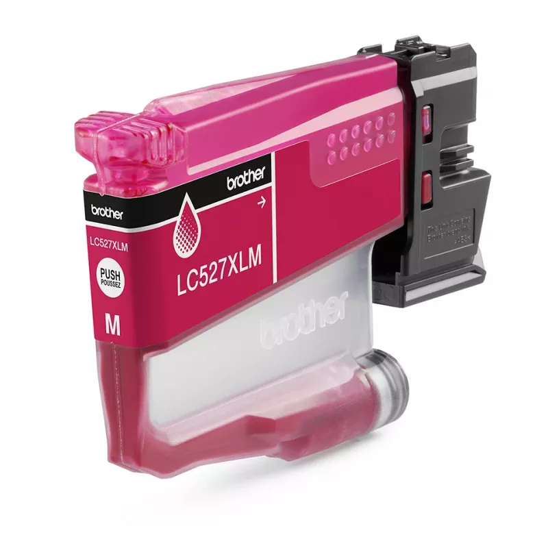 Tinteiro original Brother LC527XLM de alta capacidade - magenta, capacidade alta (XL), magenta, tinta pigmentada, 1 unid., 2000 páginas, embalagem individual
